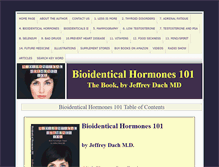 Tablet Screenshot of bioidenticalhormones101.com